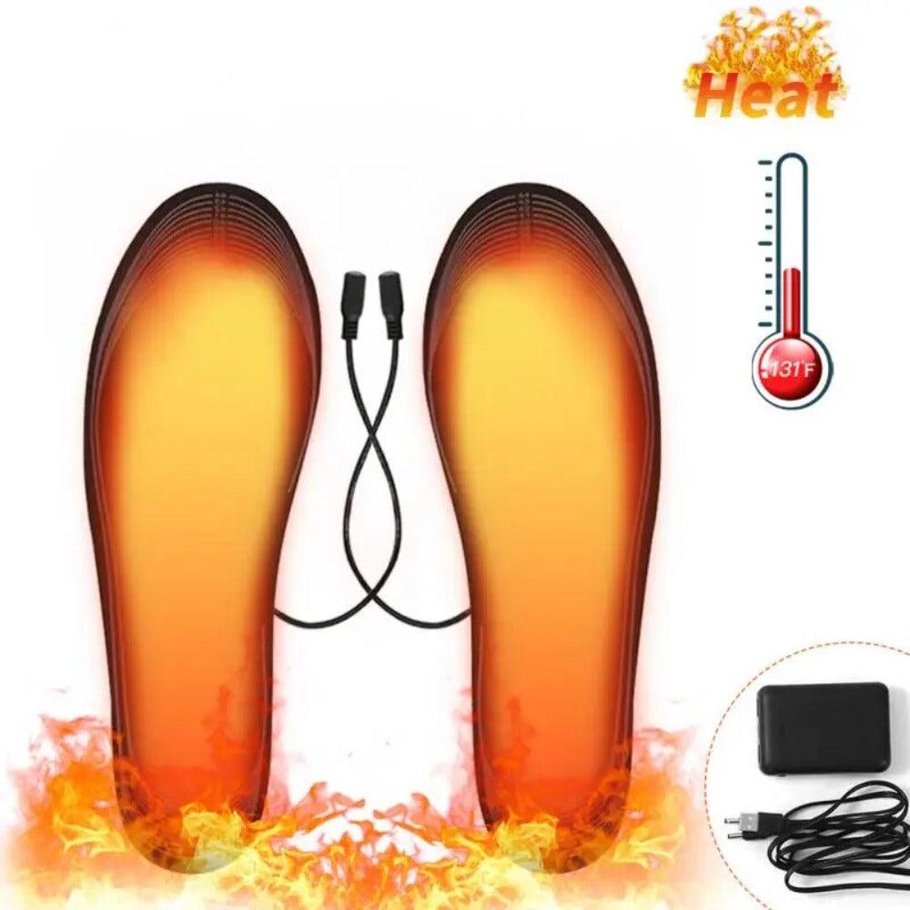 Heated Shoe Insoles Pad (Size S-L) USB Power Bank Not Included