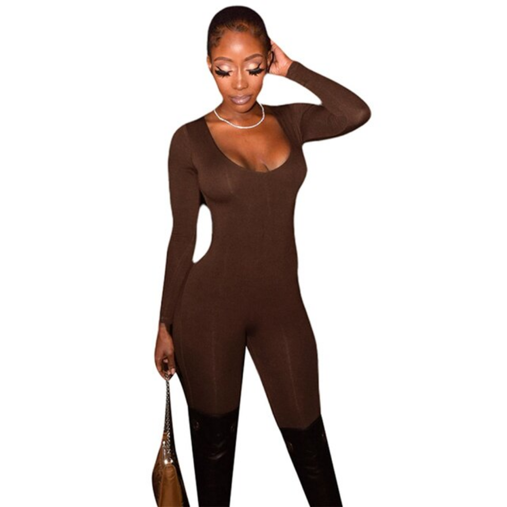 Bodycon Romper Long Sleeve Jumpsuit (2 Colors) S-L