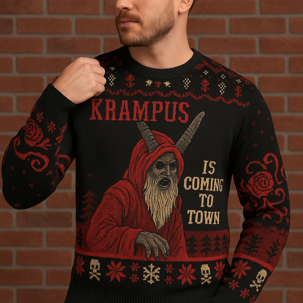 Krampus Is Coming To Town Sweater (Size XL-4XL)