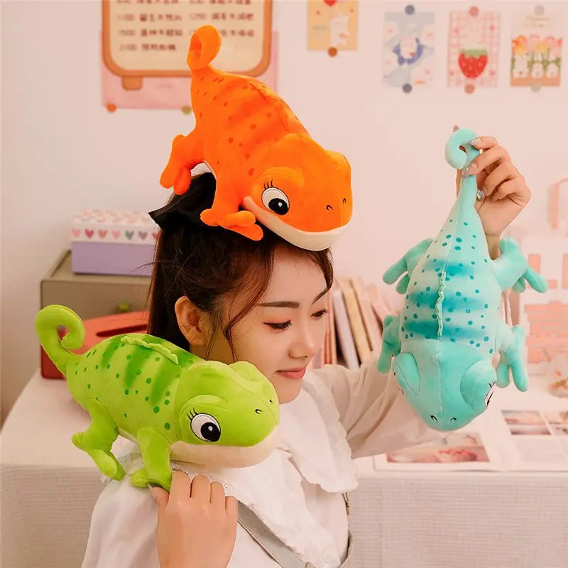 Chameleon Plush Stuffed Animal (3 Colors) 30cm