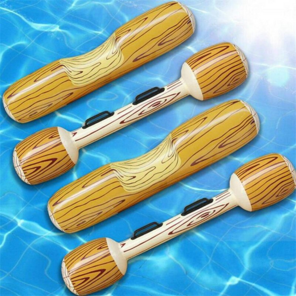 Inflatable Log Pool Float Battle Game Swimming Summer Party Floating ...