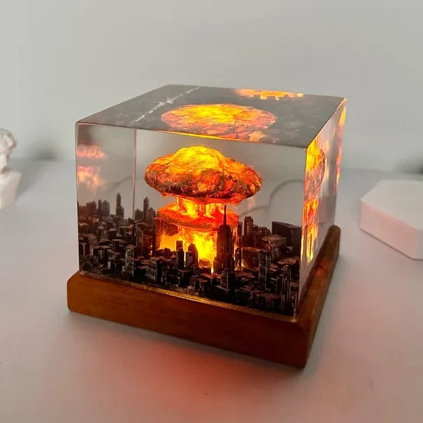 Nuclear Fallout Mushroom Cloud Lamp