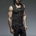 Renaissance Warrior Leather Buckle Vest (Size S-3XL)