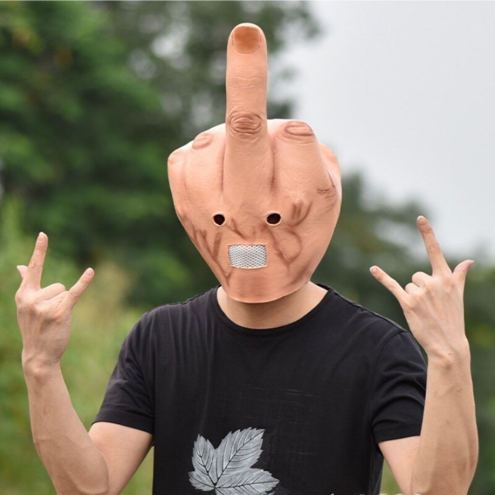Rebellious Middle Finger Mask