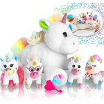 5in1 Unicorn Mom With Babies Stuffed Animal Plush 38cm-12cm