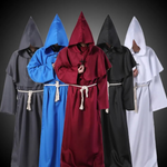 Monk Costume Priest Hooded Sorcerer Robe (7 Colors) S-XL