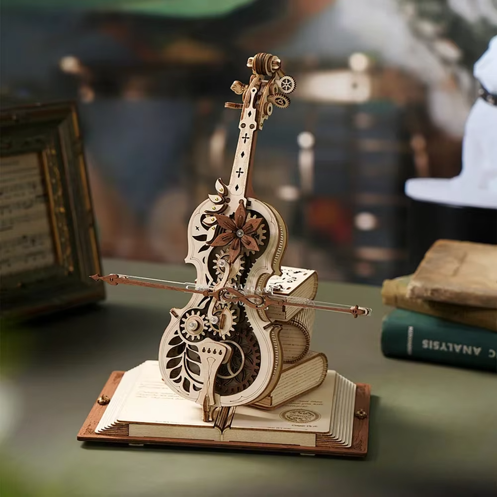 Violin Wooden DIY Mechanical Music Box (2 Options)