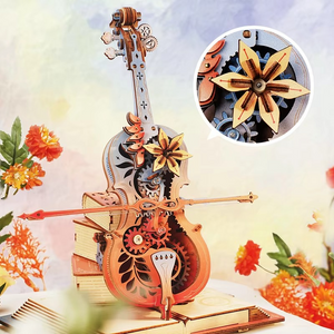Violin Wooden DIY Mechanical Music Box (2 Options)