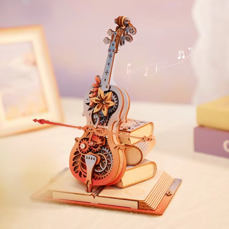 Violin Wooden DIY Mechanical Music Box (2 Options)