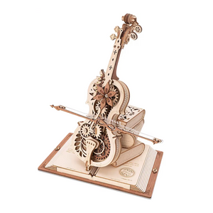 Violin Wooden DIY Mechanical Music Box (2 Options)