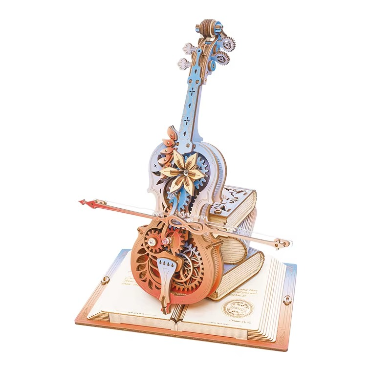 Violin Wooden DIY Mechanical Music Box (2 Options)