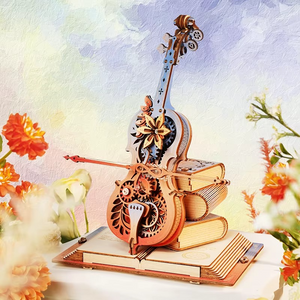 Violin Wooden DIY Mechanical Music Box (2 Options)