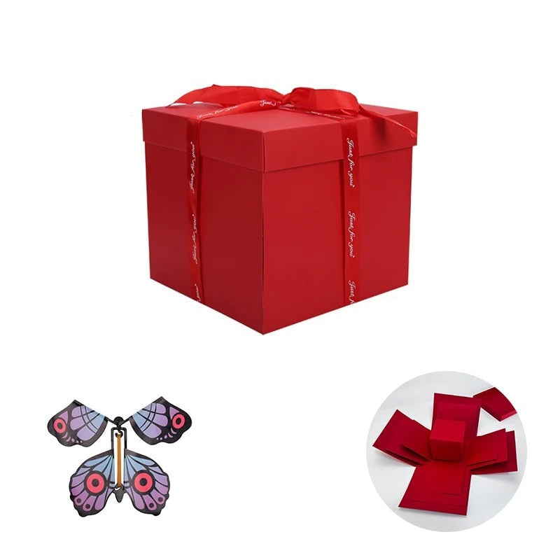Magic Flying Butterfly Explosion  DIY Surprise Gift Box (4 Colors)