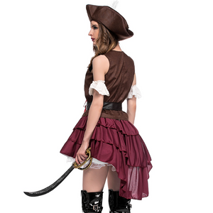 Pirate Captain Treasure Costume Dress Set 