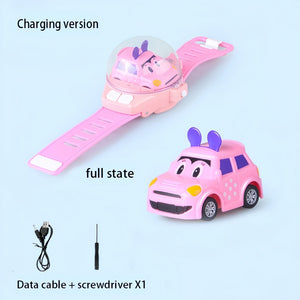 Mini RC Car Toy Watch with LED Light (5 Colors) Rechargeable