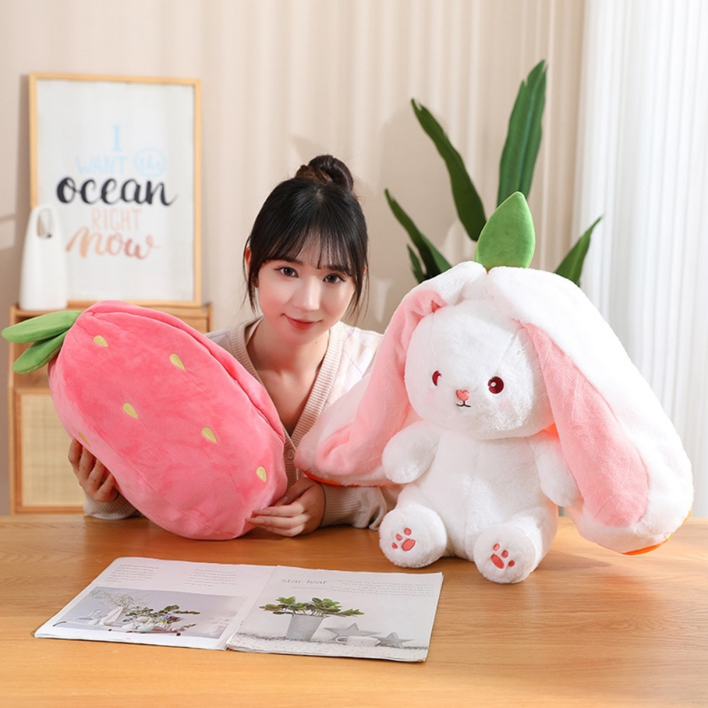 Rabbit Fruit Stuffed Animal Pillow Plush (2 Options) 18CM-35CM