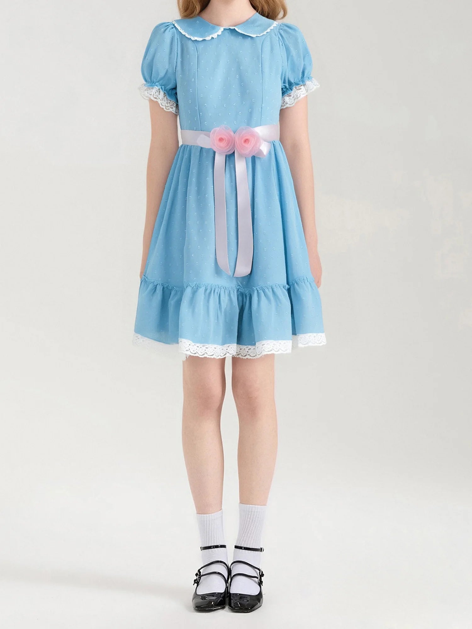 Twin Sisters Cosplay Costume | Blue Dress (XS-3XL) Children - Adult Sizes