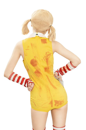 Fast Food Clown Girl Costume Set (Size S-XL)