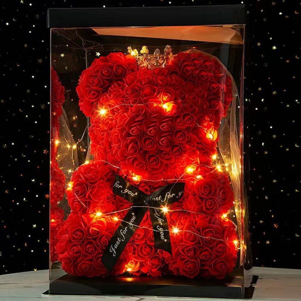 Enchanted Forever Rose Wedding Teddy Bear (5 Colors) 25CM - 40CM