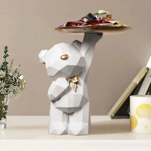 Geometric Bear Resin Desk Decor & Accessory Key Holder (10 Options)