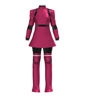 Pink Armored Sci-Fi Suit Cosplay Costume Set | Childs Size