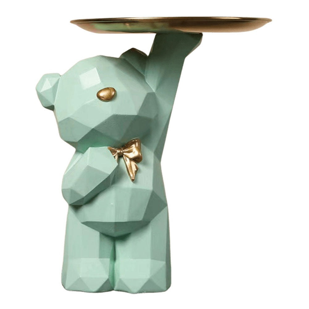 Geometric Bear Resin Desk Decor & Accessory Key Holder (10 Options)