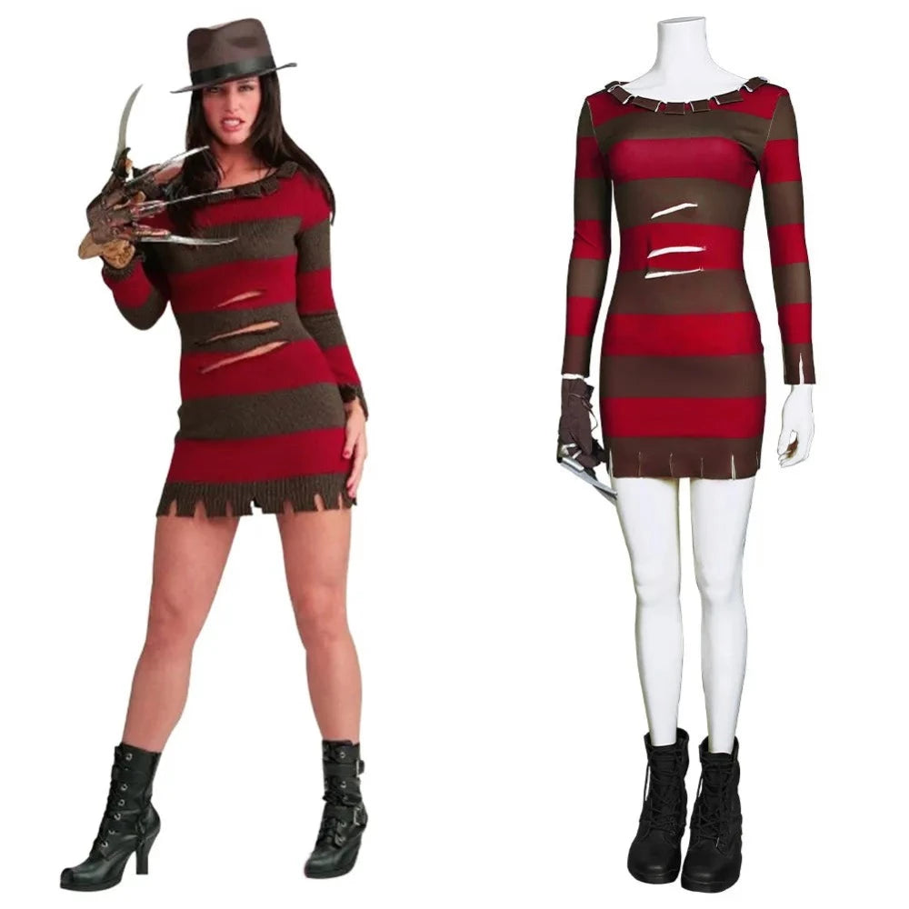 Final Girl Slasher Dress Costume (Size S-3XL)