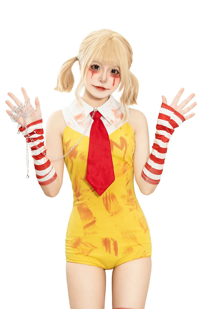 Fast Food Clown Girl Costume Set (Size S-XL)