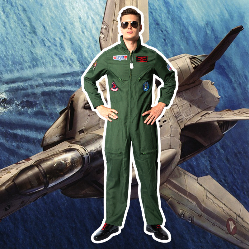 US Airforce Pilot Costume Suit (Size S-L) Kids & Adult