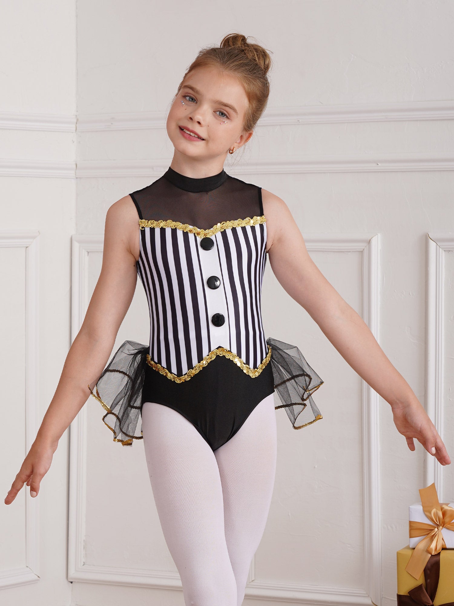 Carnival Circus Ringmaster Costume | Tutu Leotard Dress Children's Size (3 Colors)