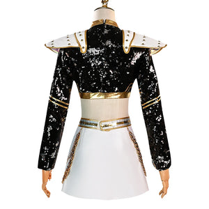 K-Pop Star Black & Gold Premium Cosplay Costume | Optional Wig (S-3XL)