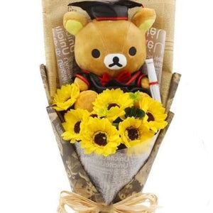 Teddy Bear Graduation Flower Bouquet Enchanted Flower