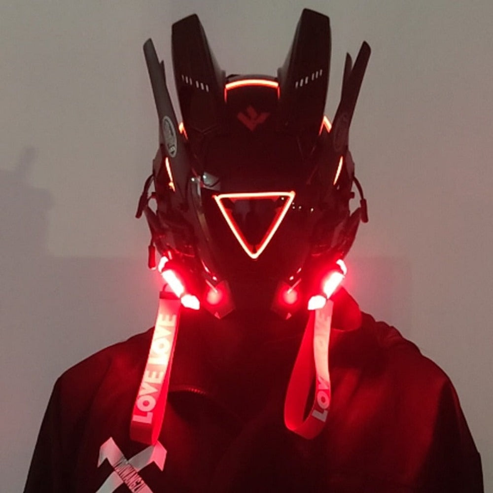 LED Sci-Fi Cyberpunk Helmet Mask (15 Styles) One Size Fits Most