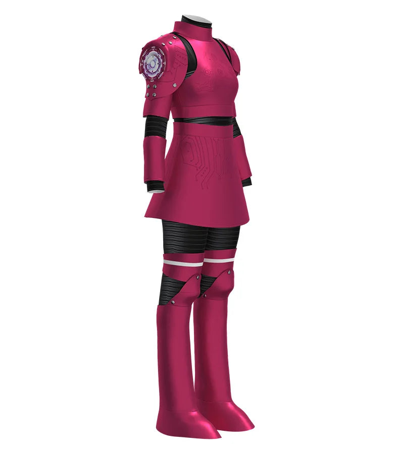 Pink Armored Sci-Fi Suit Cosplay Costume Set | Childs Size