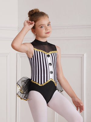 Carnival Circus Ringmaster Costume | Tutu Leotard Dress Children's Size (3 Colors)