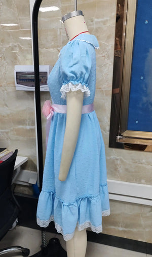 Twin Sisters Cosplay Costume | Blue Dress (XS-3XL) Children - Adult Sizes