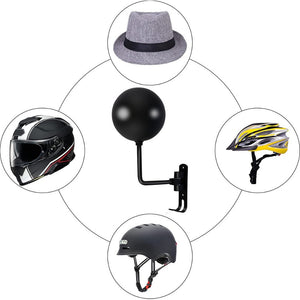 3in1 Rotating Steel Wall Mount Motorcycle Helmet Holder