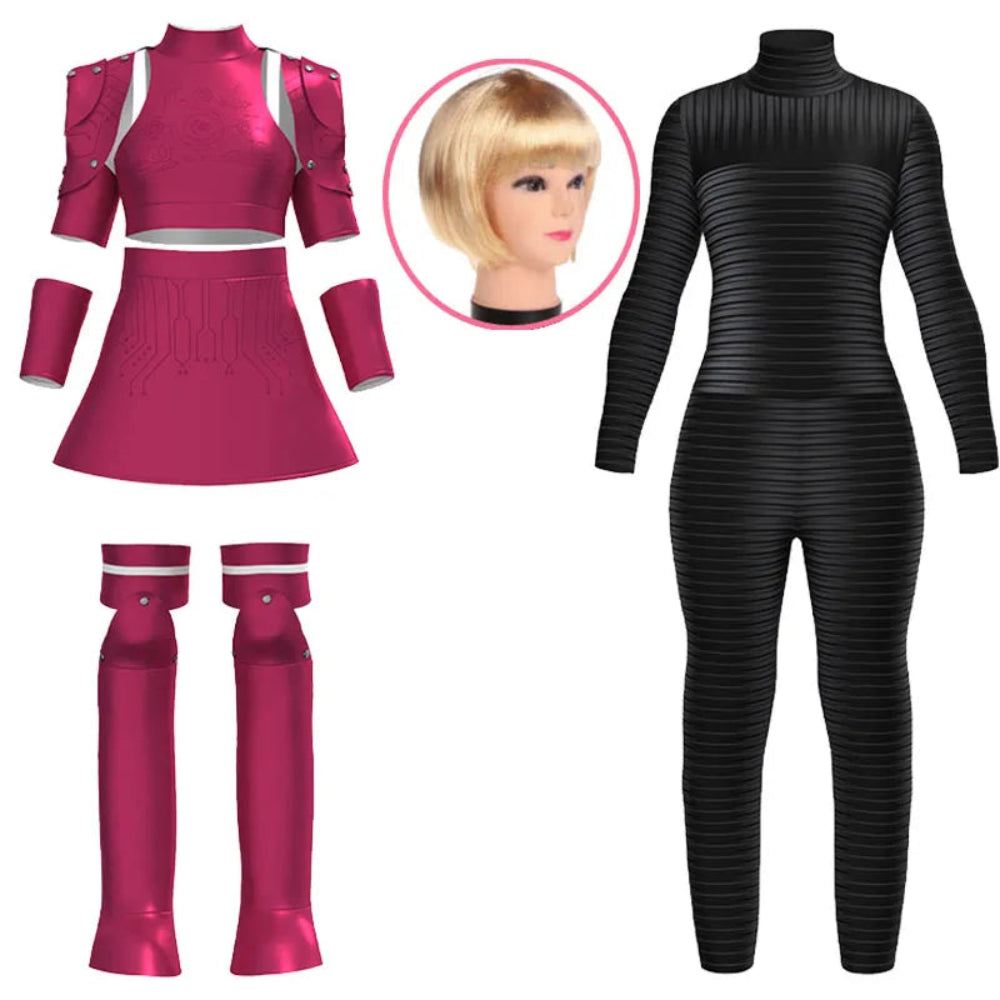 Pink Armored Sci-Fi Suit Cosplay Costume Set | Childs Size