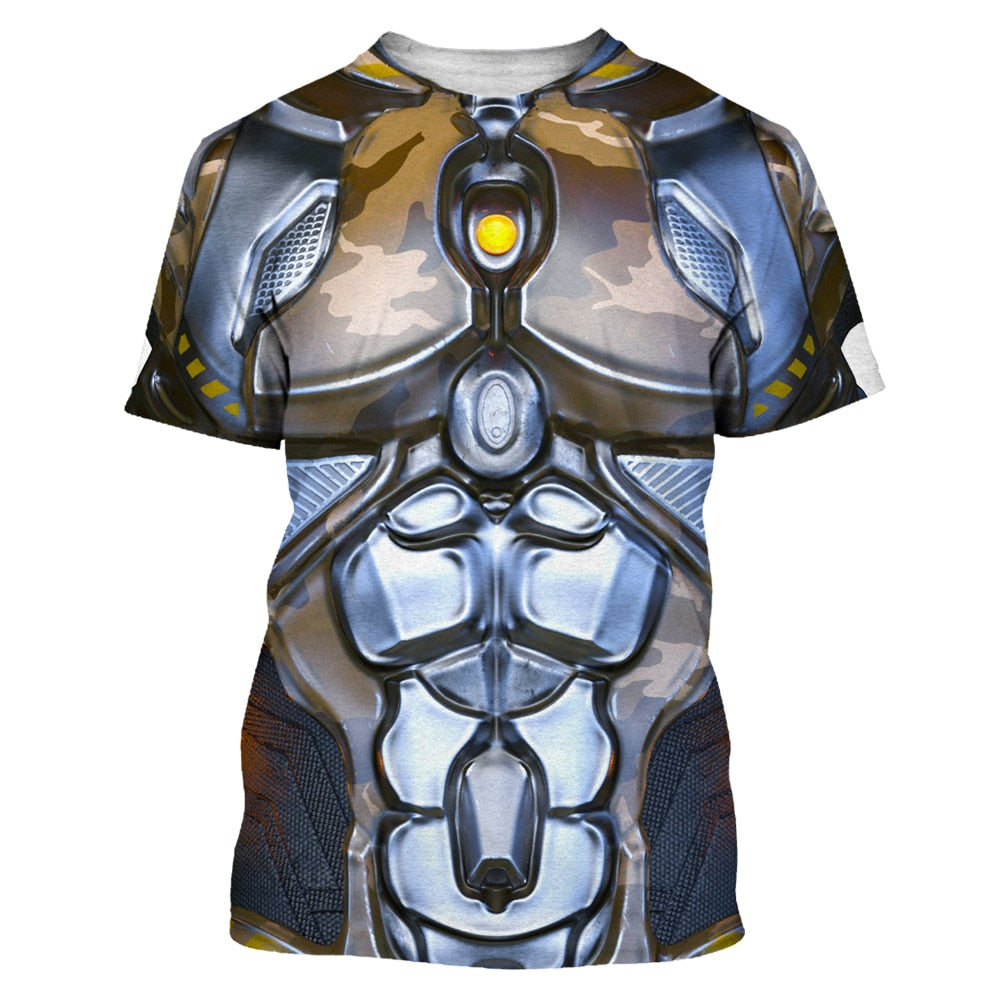 3D Metallic Guardian Armor Shirt