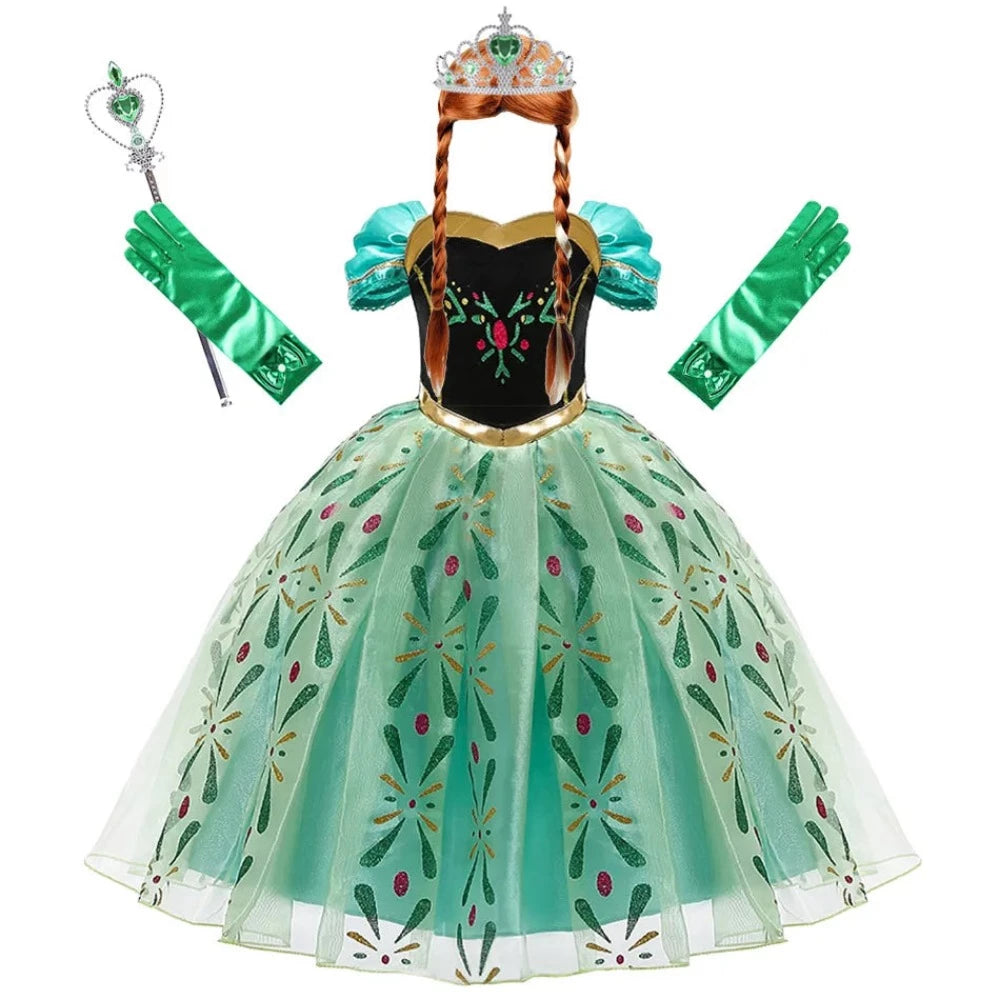 Princess Anna Dress Costume Set (Size 3T-10T) Child
