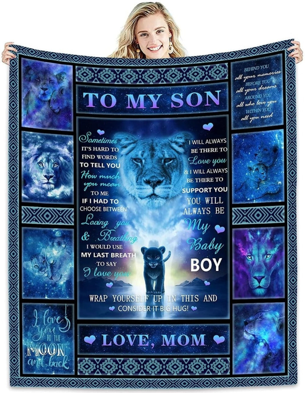 To My Dad & Son Message Blanket