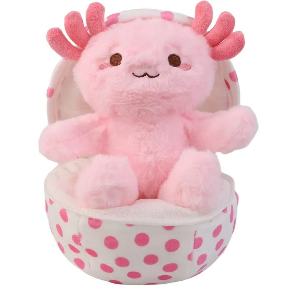 2in1 Axolotl Egg Plush Stuffed Animal 20cm