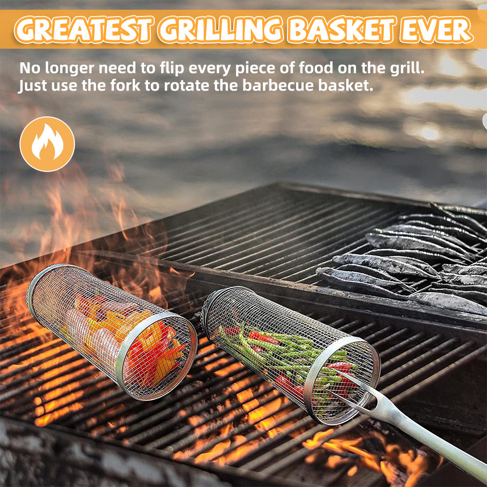 BBQ Rotating Grilling Basket (2 Sizes)