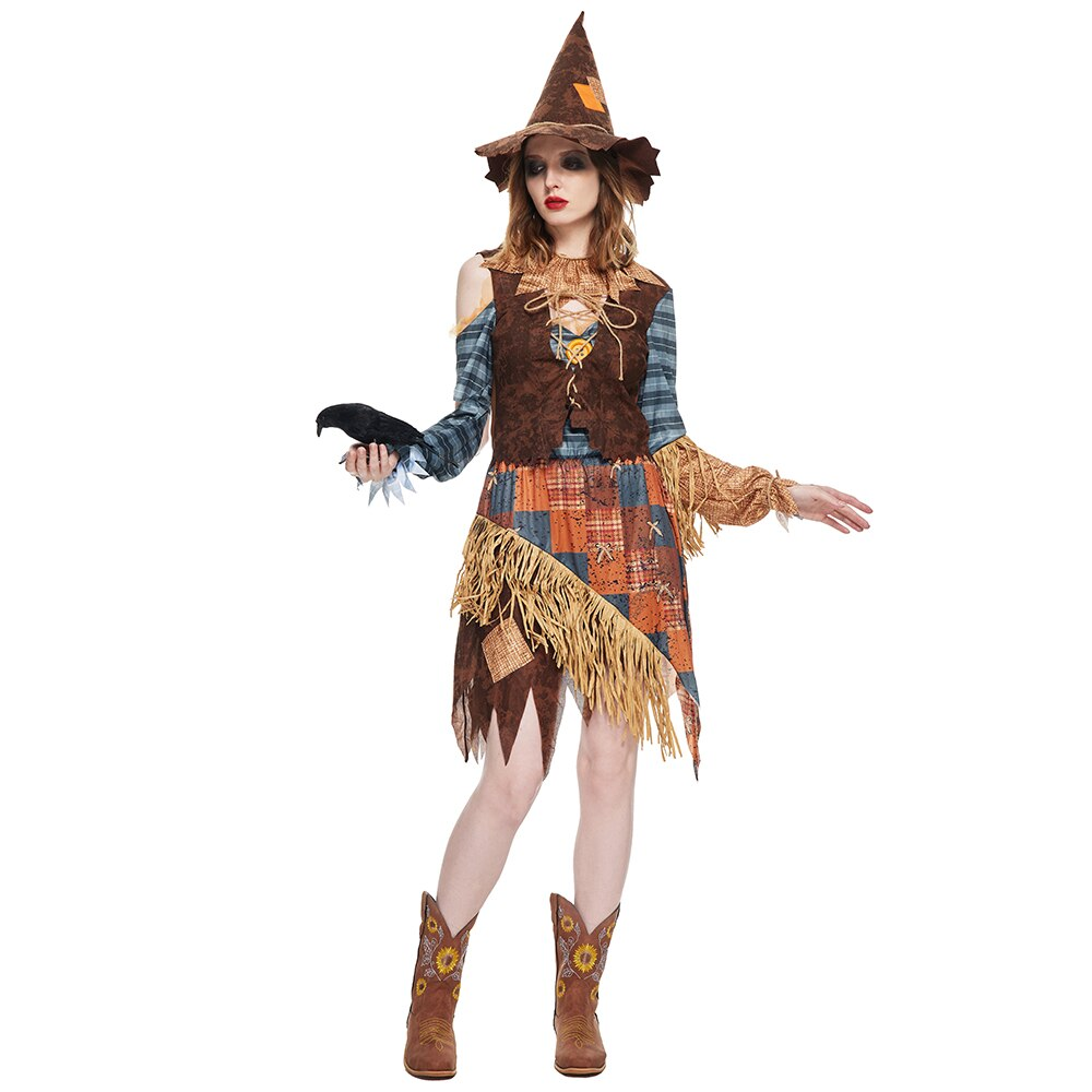 Scarecrow Costume Dress Set (3 Sizes) S-L
