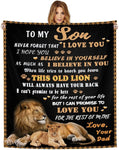 To My Dad & Son Message Blanket