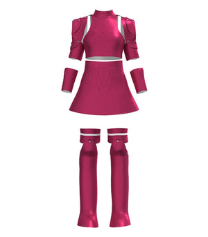Pink Armored Sci-Fi Suit Cosplay Costume Set | Childs Size