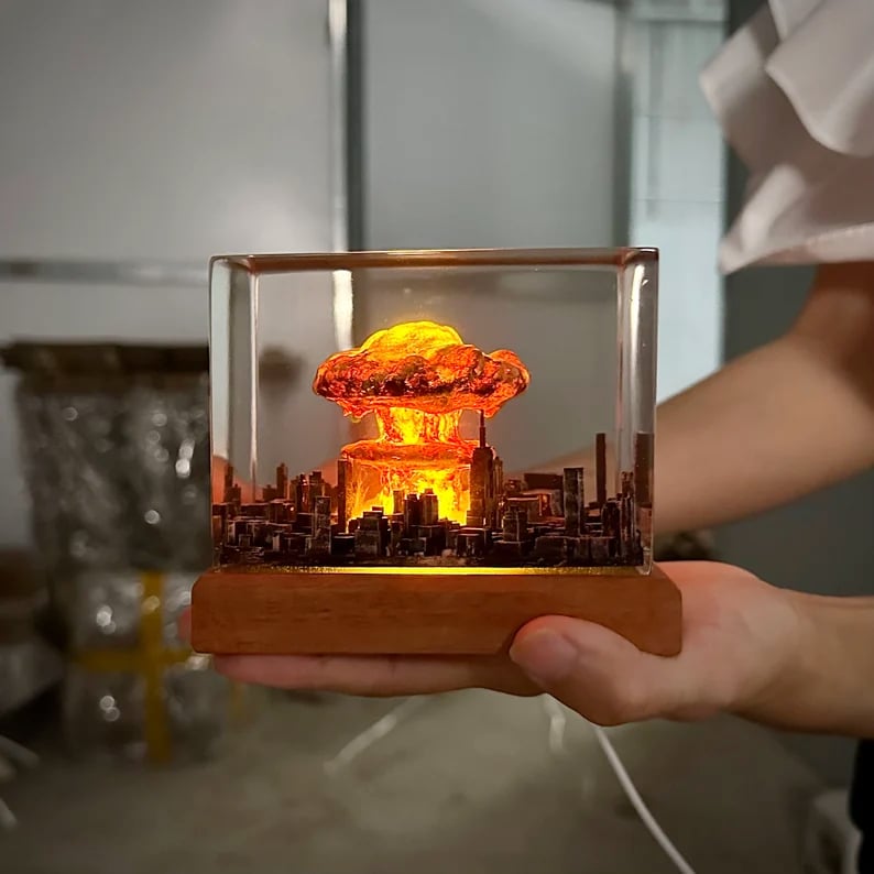 Nuclear Fallout Mushroom Cloud Lamp