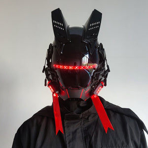 LED Sci-Fi Cyberpunk Helmet Mask (15 Styles) One Size Fits Mos