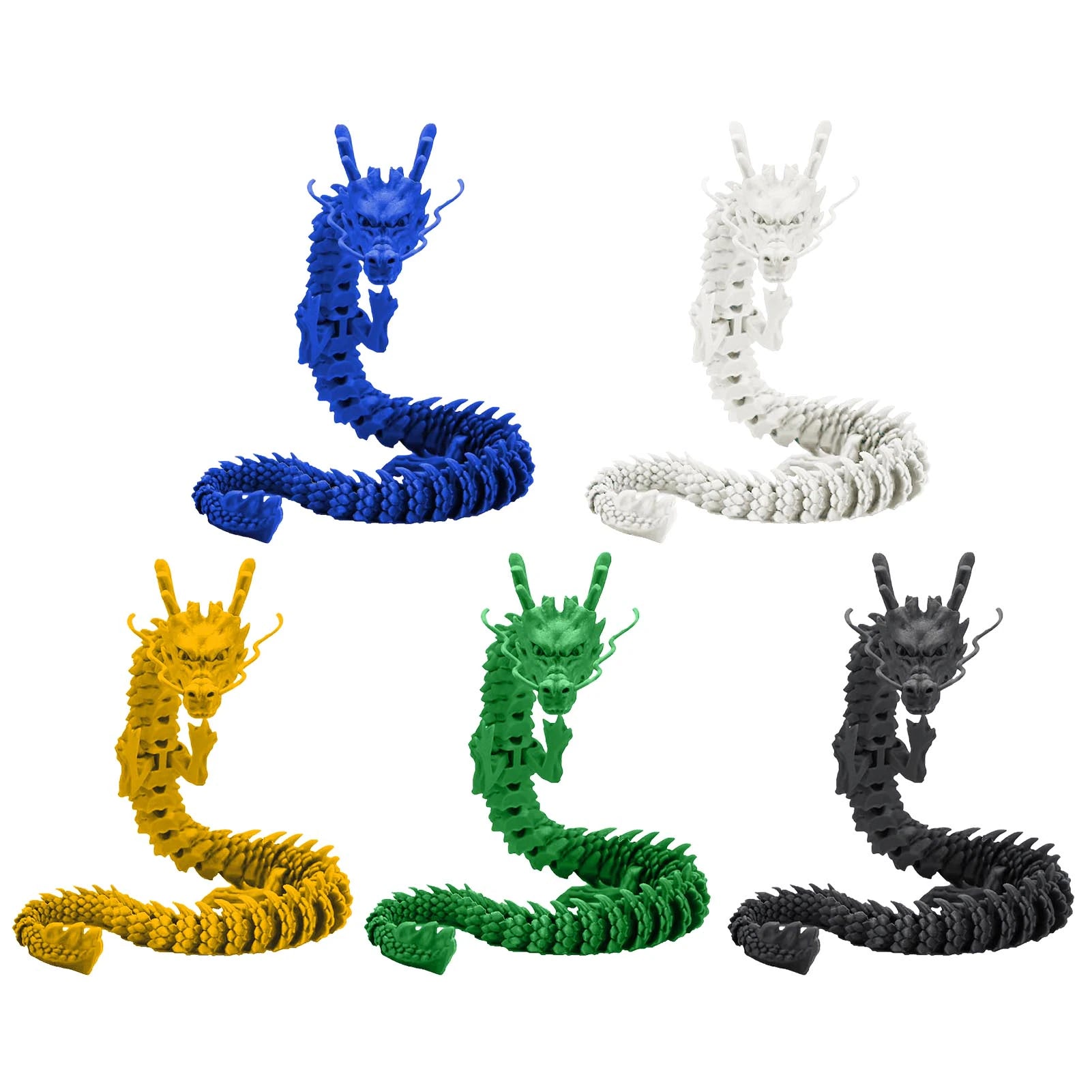 Flexible Chinese Dragon Toy (9 Colors)