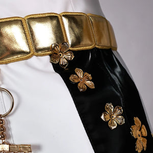 K-Pop Star Black & Gold Premium Cosplay Costume | Optional Wig (S-3XL)